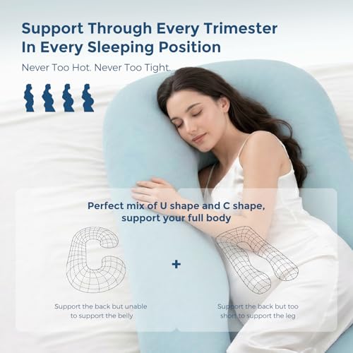 U Shaped Full Body Pregnancy Pillow with Removable Cover