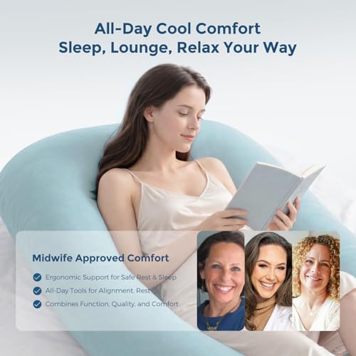 U Shaped Full Body Pregnancy Pillow with Removable Cover