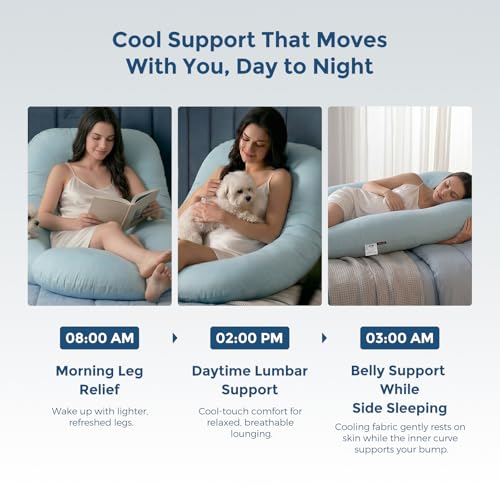 U Shaped Full Body Pregnancy Pillow with Removable Cover
