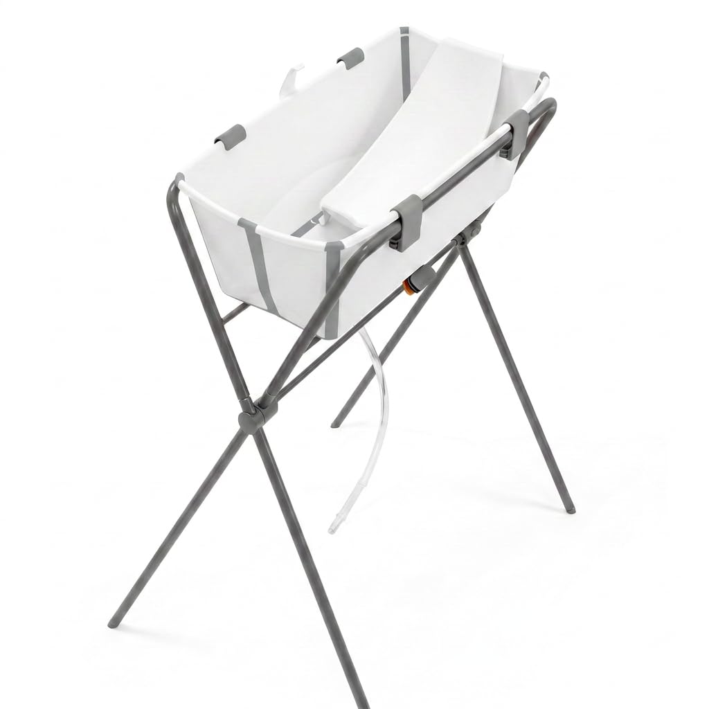 Foldable Baby Bath with Stand and Newborn Support
