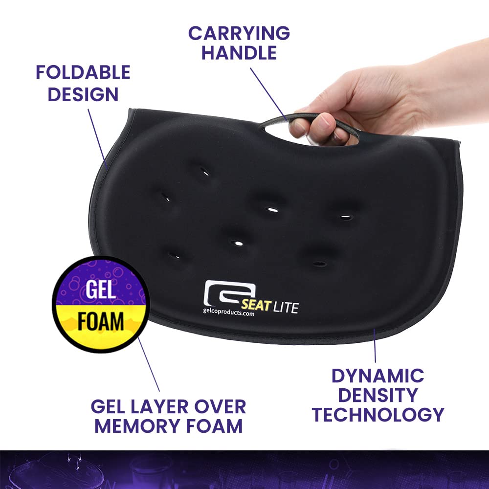 Portable Gel and Foam Seat Cushion for Travel