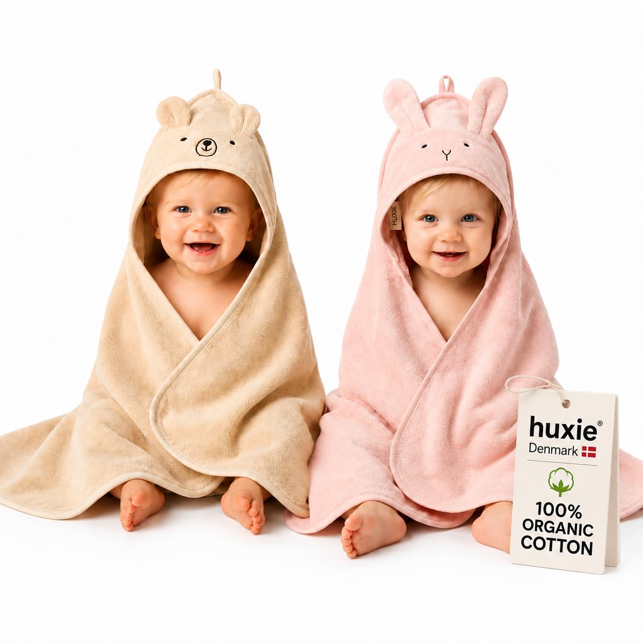 Organic Cotton Hooded Baby Bath Towel 32 x 32 Inch