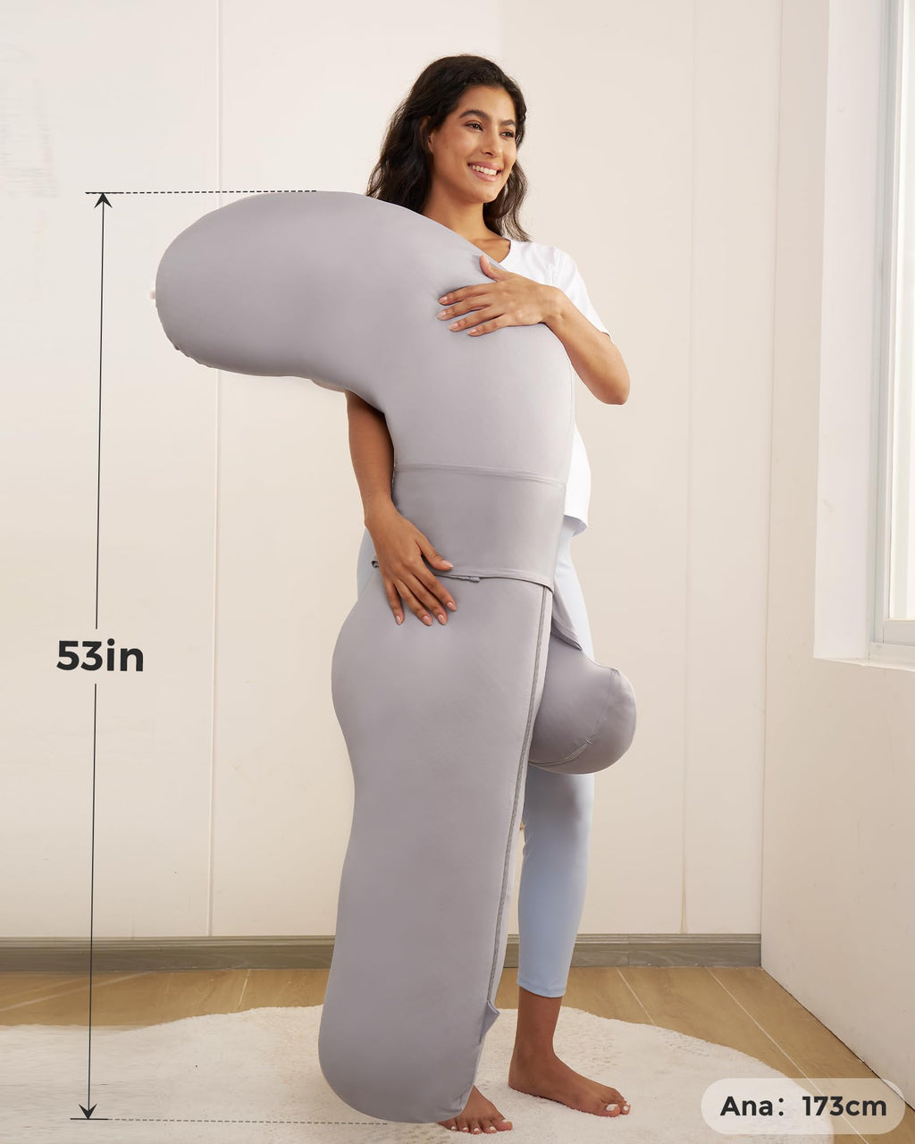 Adjustable F Shaped Pregnancy Pillow for Full Body Support