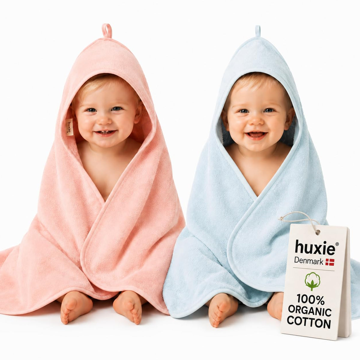 Organic Cotton Hooded Baby Bath Towel 32 x 32 Inch