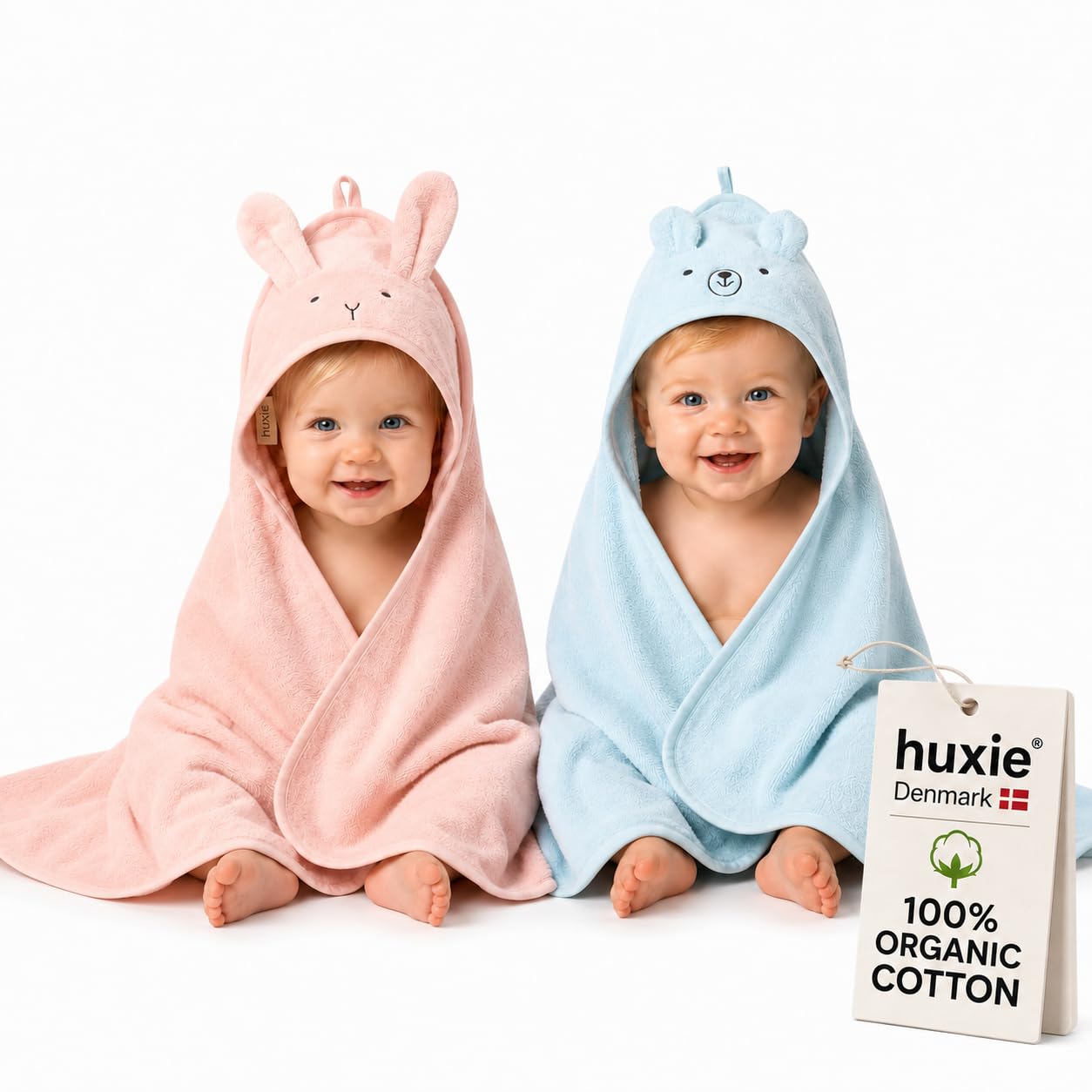 Organic Cotton Hooded Baby Bath Towel 32 x 32 Inch