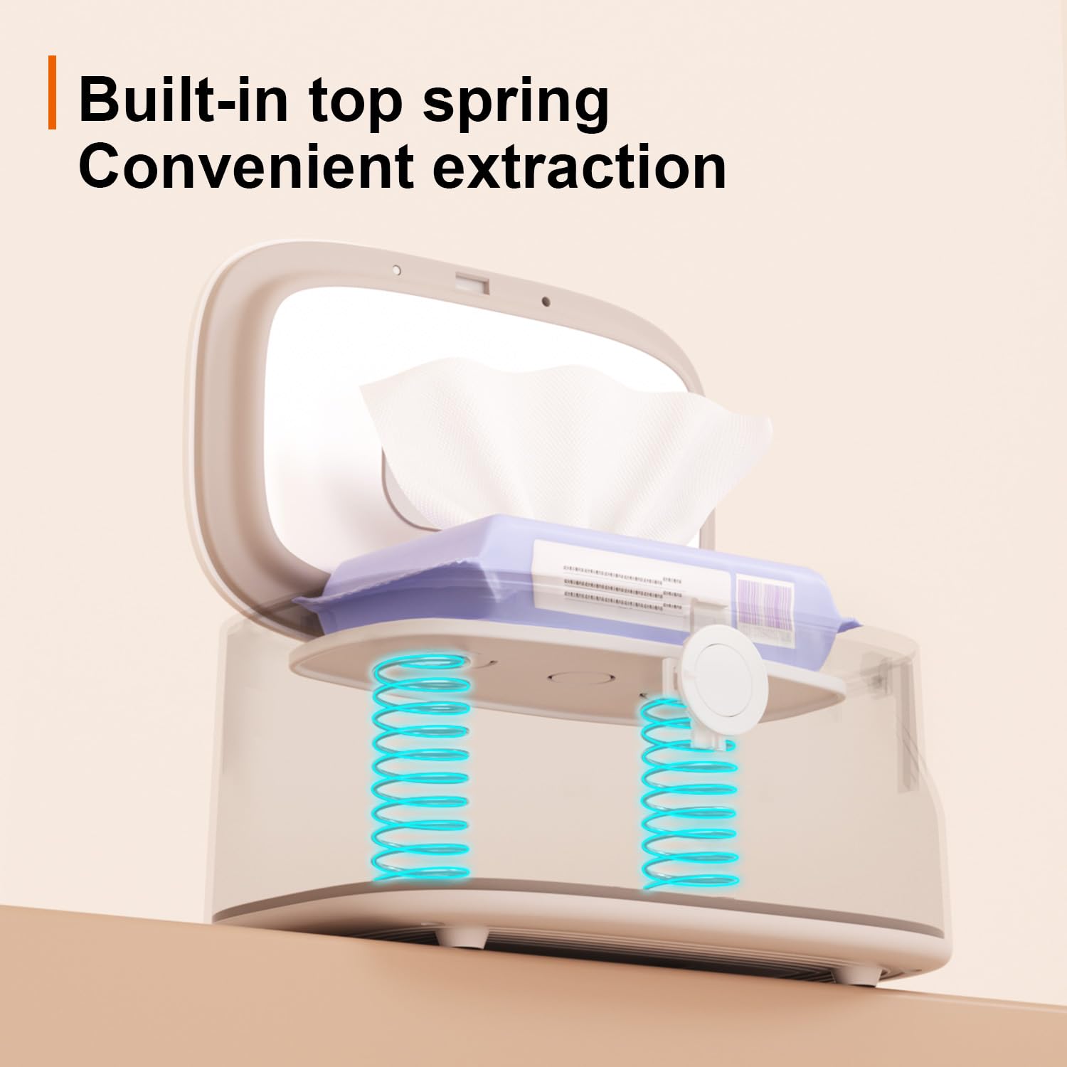 Baby Wipe Warmer with Night Light and Temperature Display