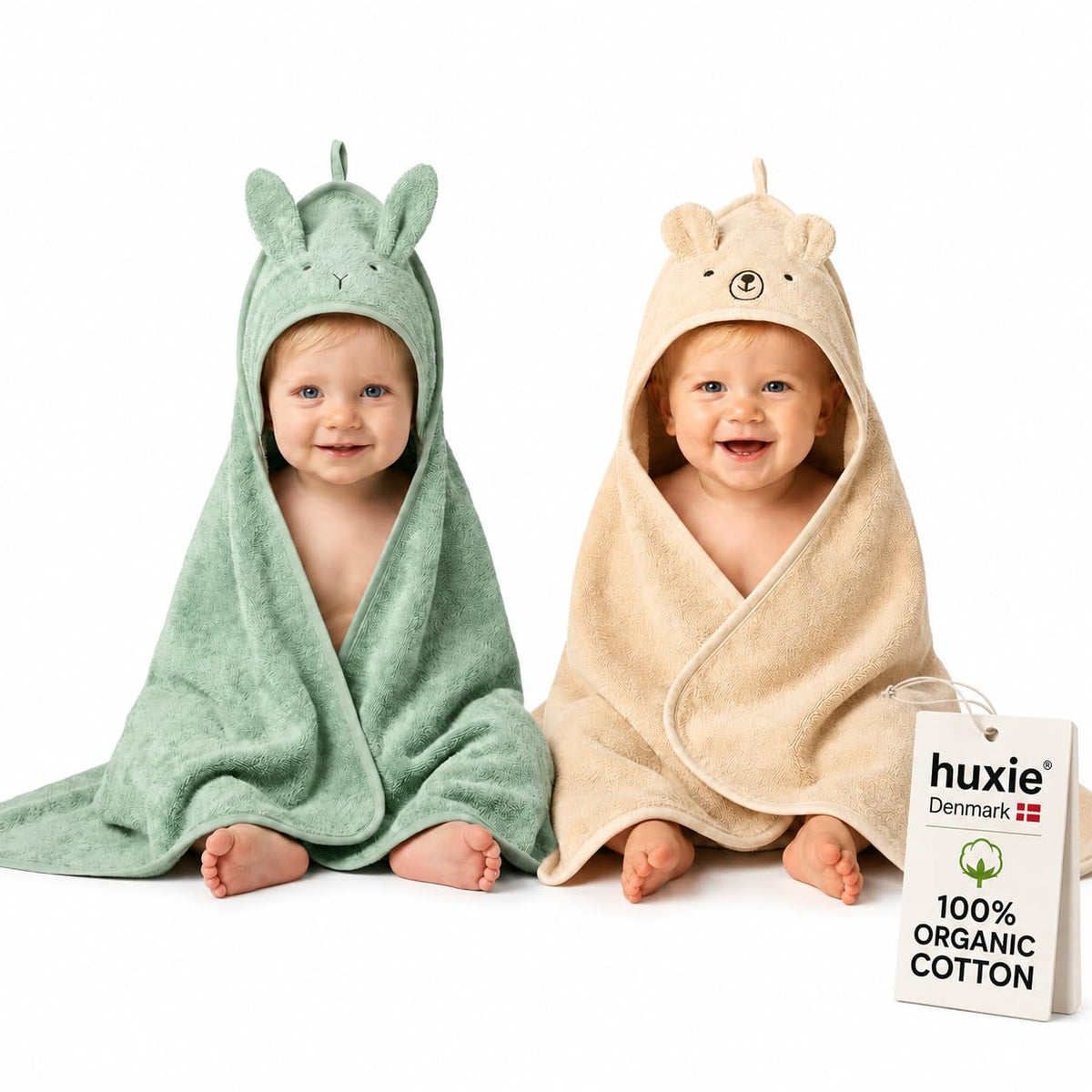 Organic Cotton Hooded Baby Bath Towel 32 x 32 Inch