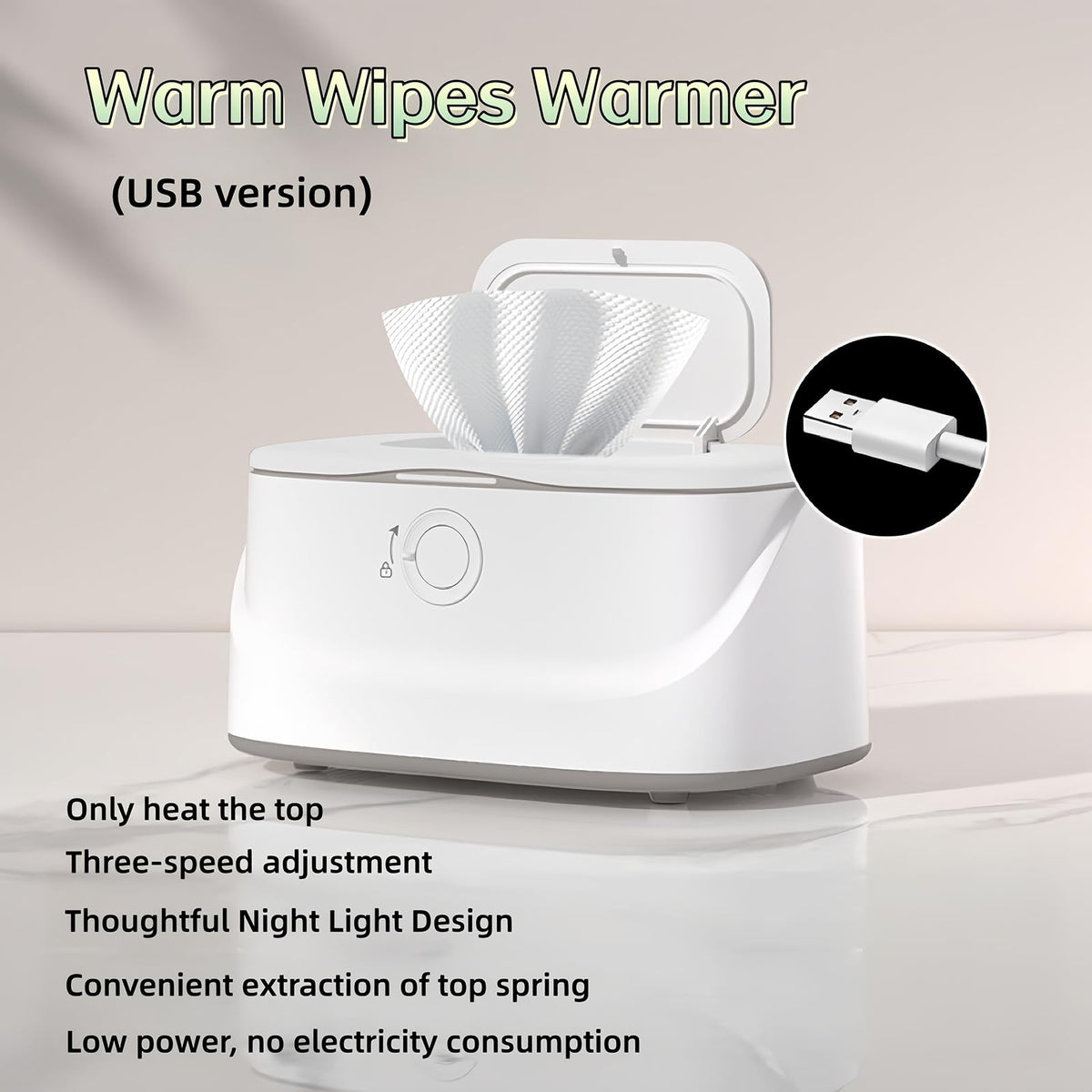 Large Capacity Baby Wipe Warmer with Temperature Control