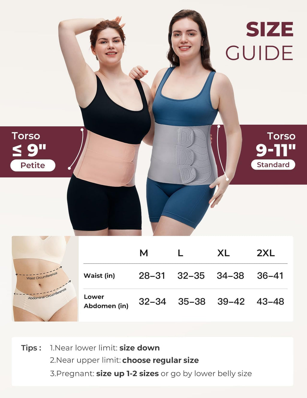 Postpartum Belly Band with Ergonomic Back Support