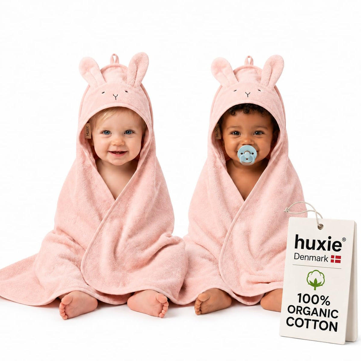 Organic Cotton Hooded Baby Bath Towel 32 x 32 Inch