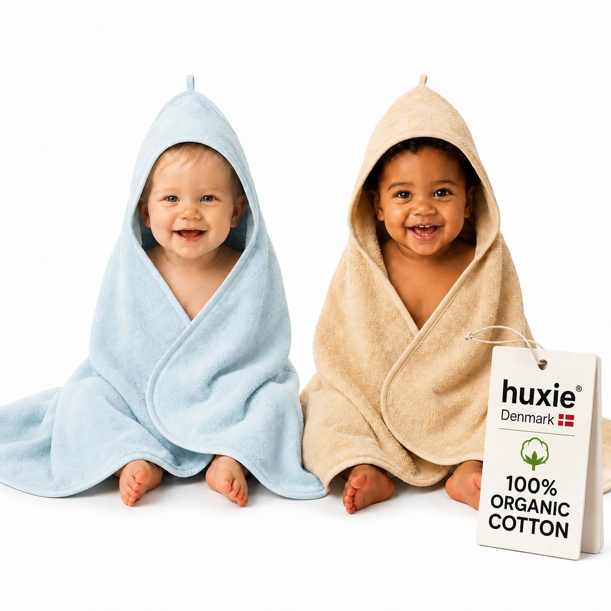 Organic Cotton Hooded Baby Bath Towel 32 x 32 Inch