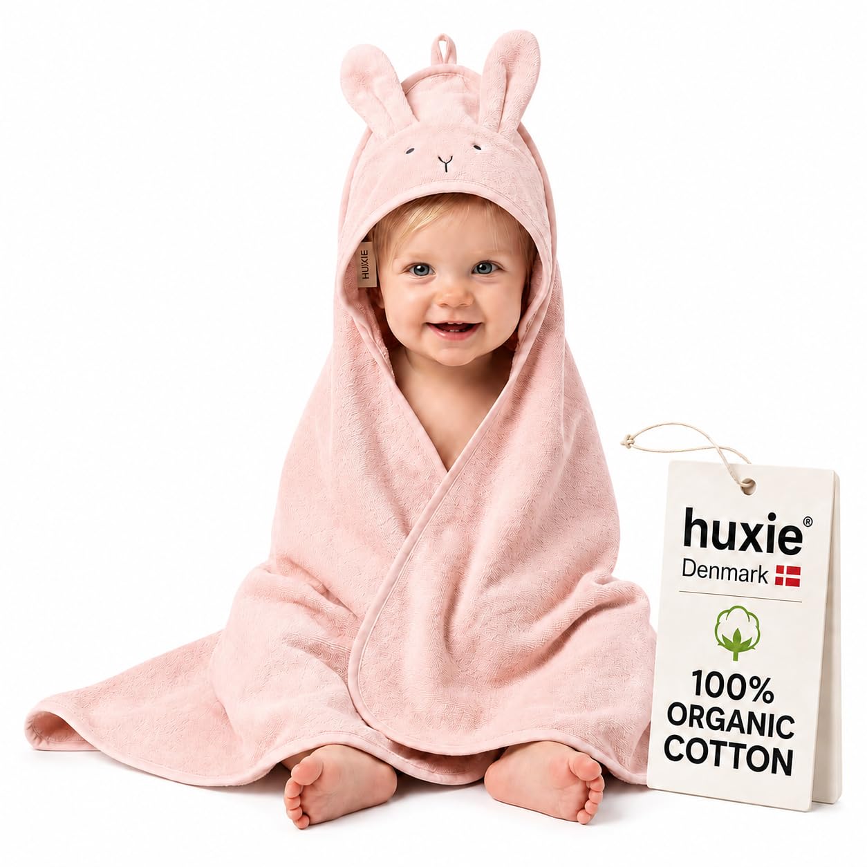 Organic Cotton Hooded Baby Bath Towel 32 x 32 Inch