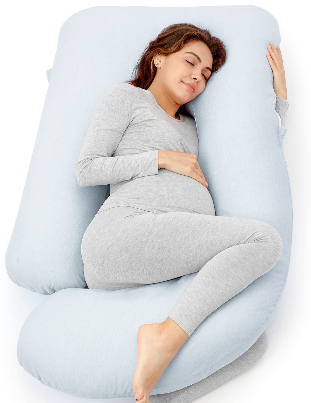 U Shaped Full Body Pregnancy Pillow with Removable Cover