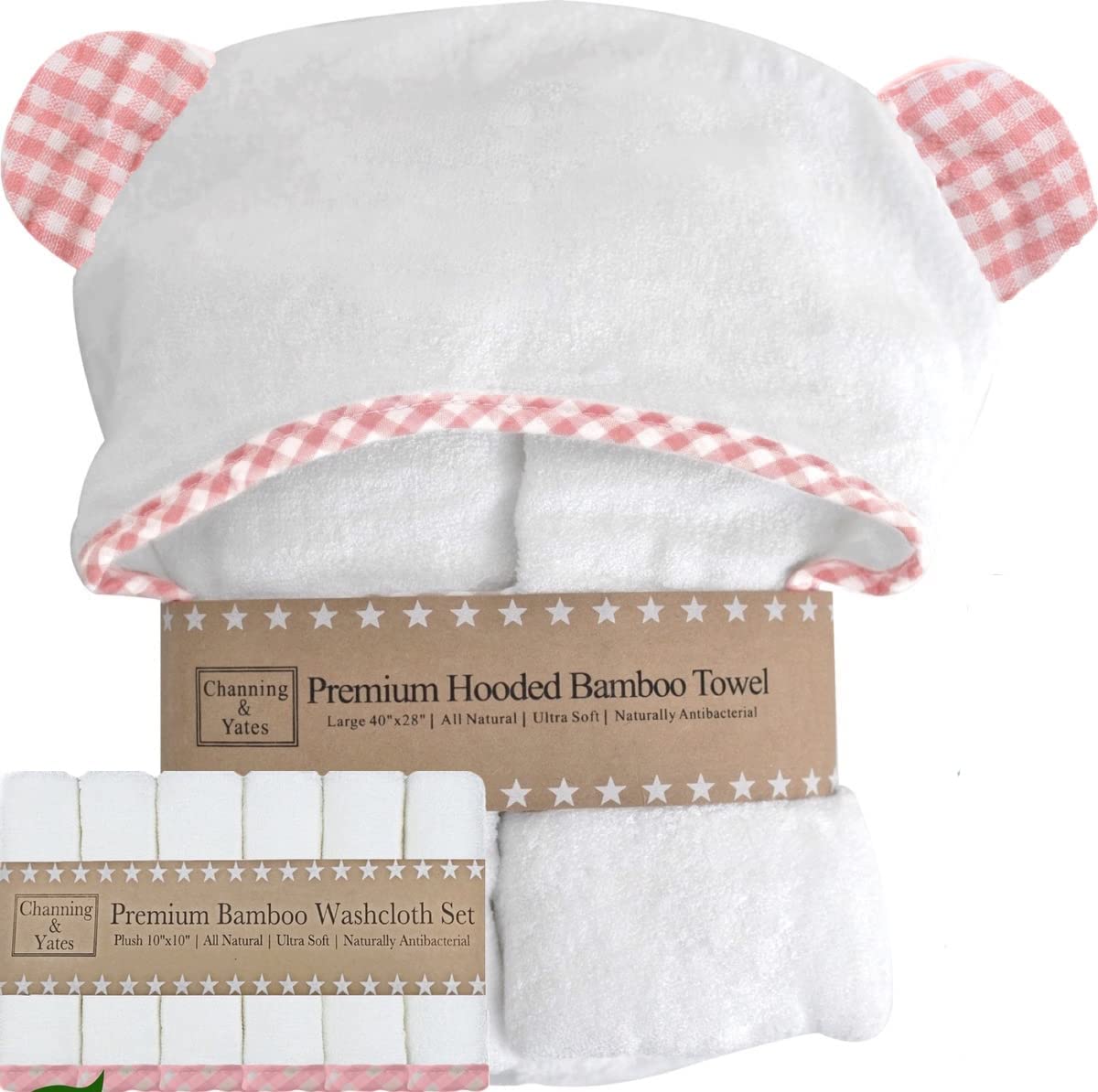 Organic Hooded Baby Towel and Washcloth Set