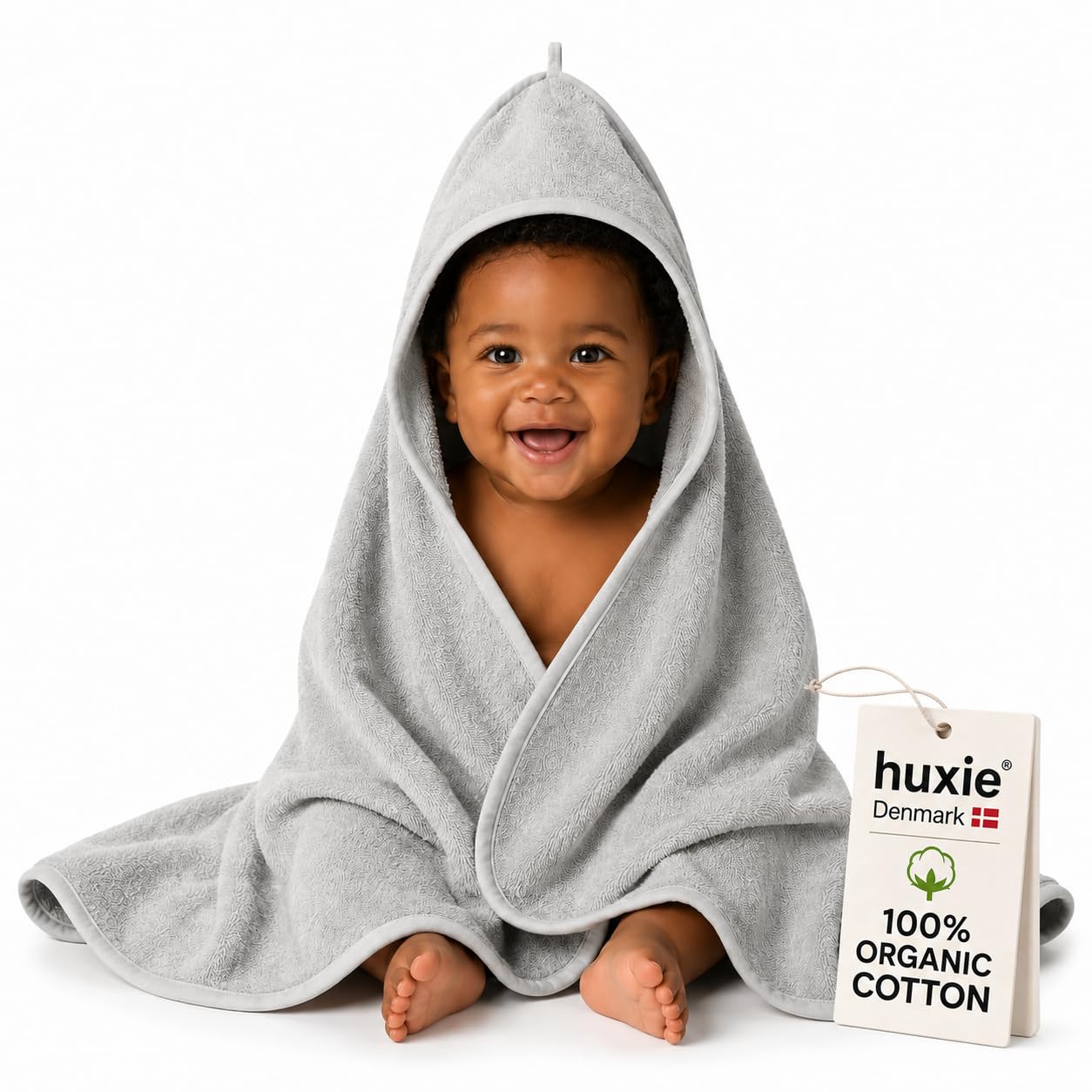 Organic Cotton Hooded Baby Bath Towel 32 x 32 Inch