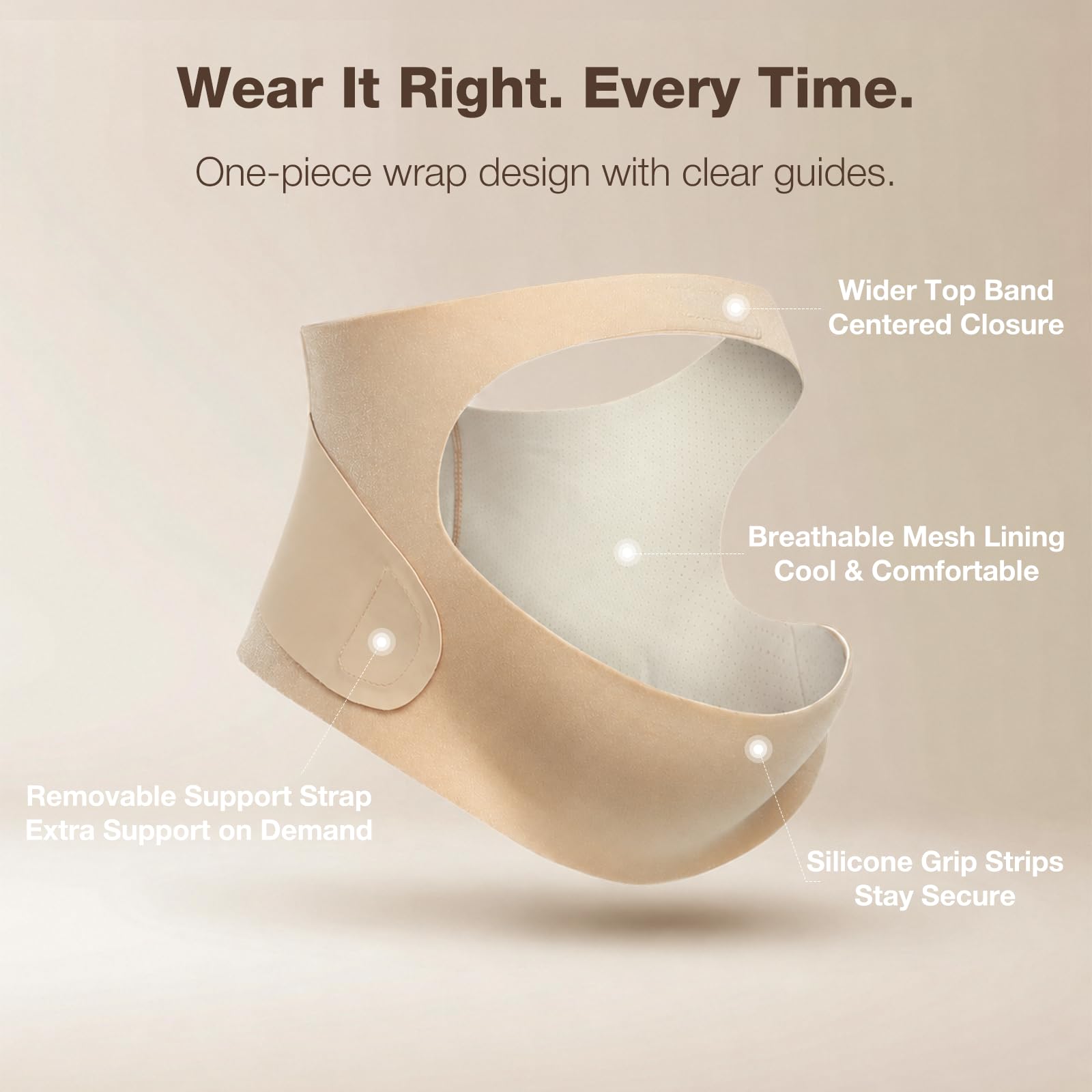 Pregnancy Belly Band with Extra Wide Back and Pelvic Support