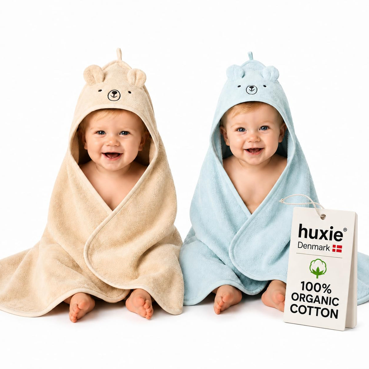 Organic Cotton Hooded Baby Bath Towel 32 x 32 Inch