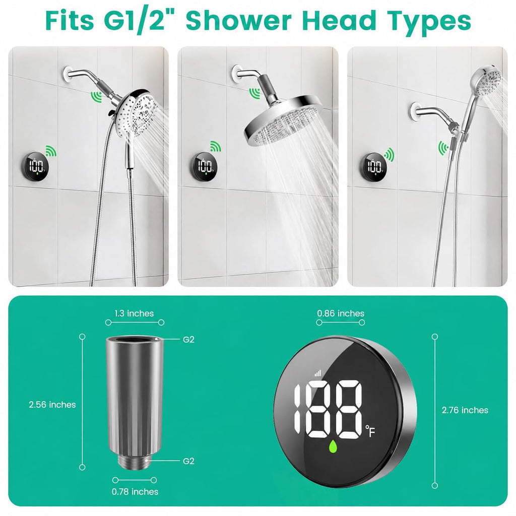 Digital Shower Water Temperature Display Thermometer