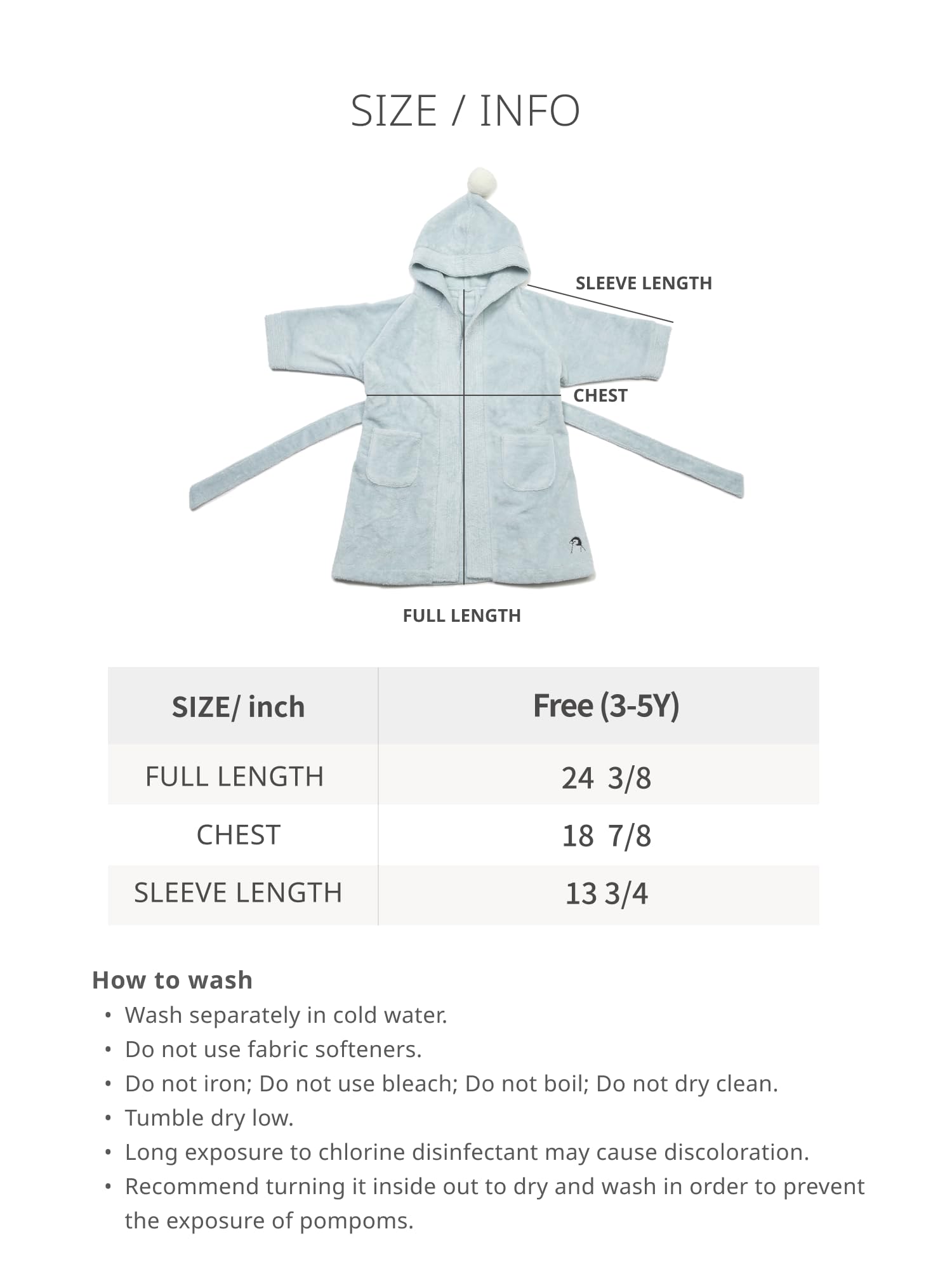Ultra Soft Hooded Quick Dry Kids Bathrobe
