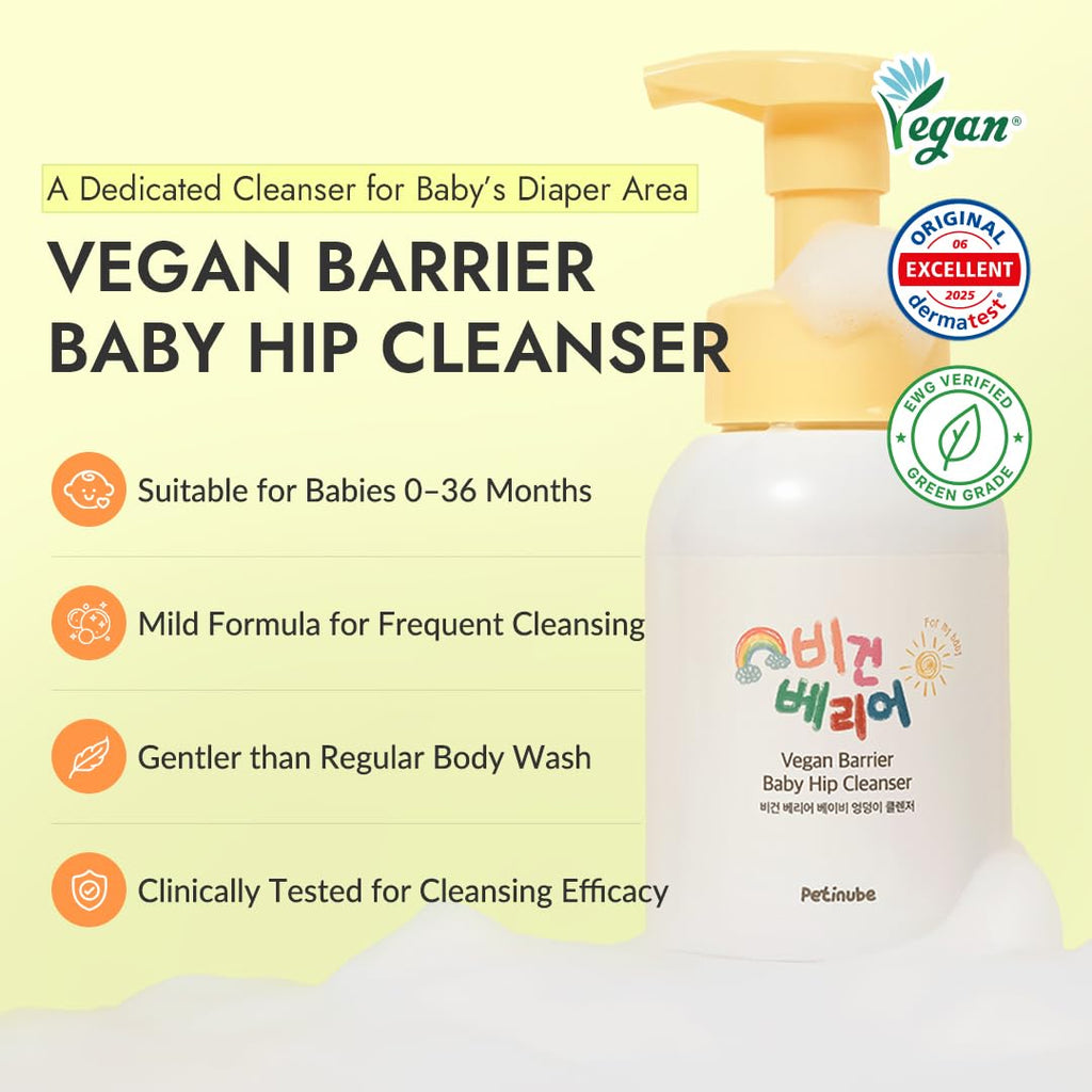 Baby Bottom Wash Set with Pump Travel Bottle and Refill Pouch