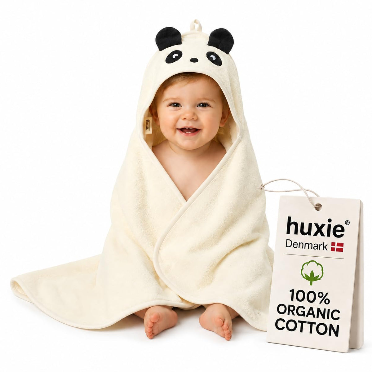 Organic Cotton Hooded Baby Bath Towel 32 x 32 Inch