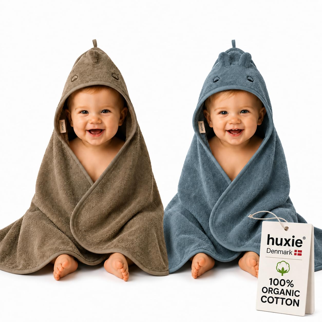 Organic Cotton Hooded Baby Bath Towel 32 x 32 Inch