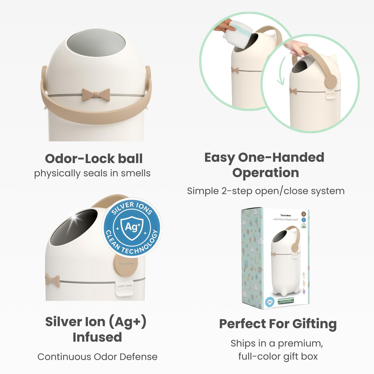 Touchless Sensor Baby Diaper Pail 3 Gallon