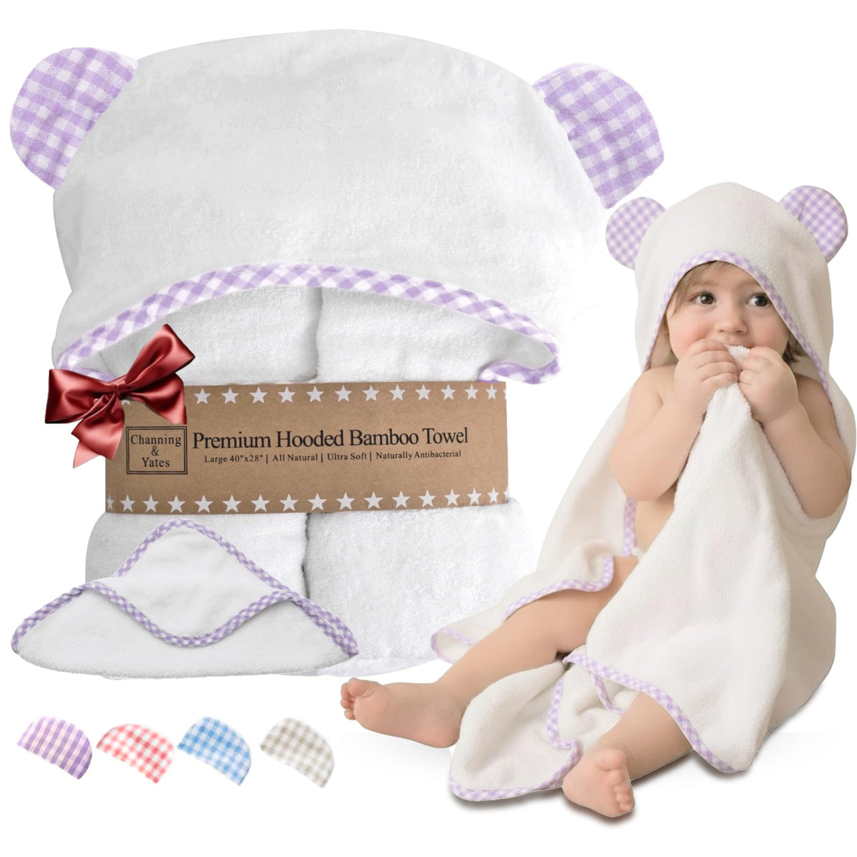 Organic Hooded Baby Towel and Washcloth Set