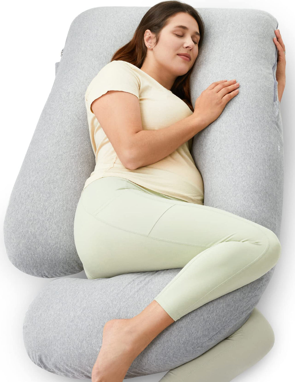 U Shaped Full Body Pregnancy Pillow with Removable Cover