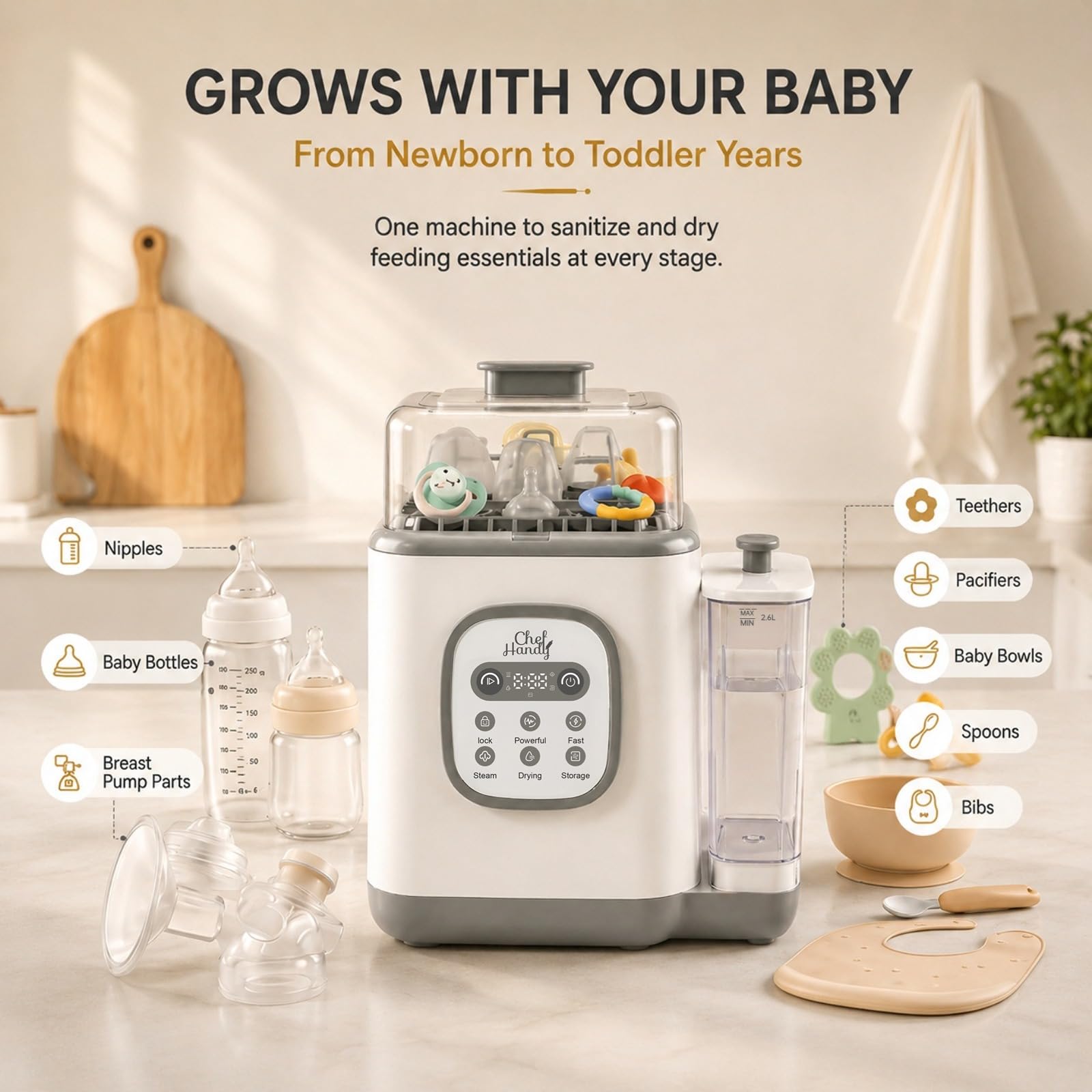All in One Baby Bottle Washer Sterilizer and Dryer
