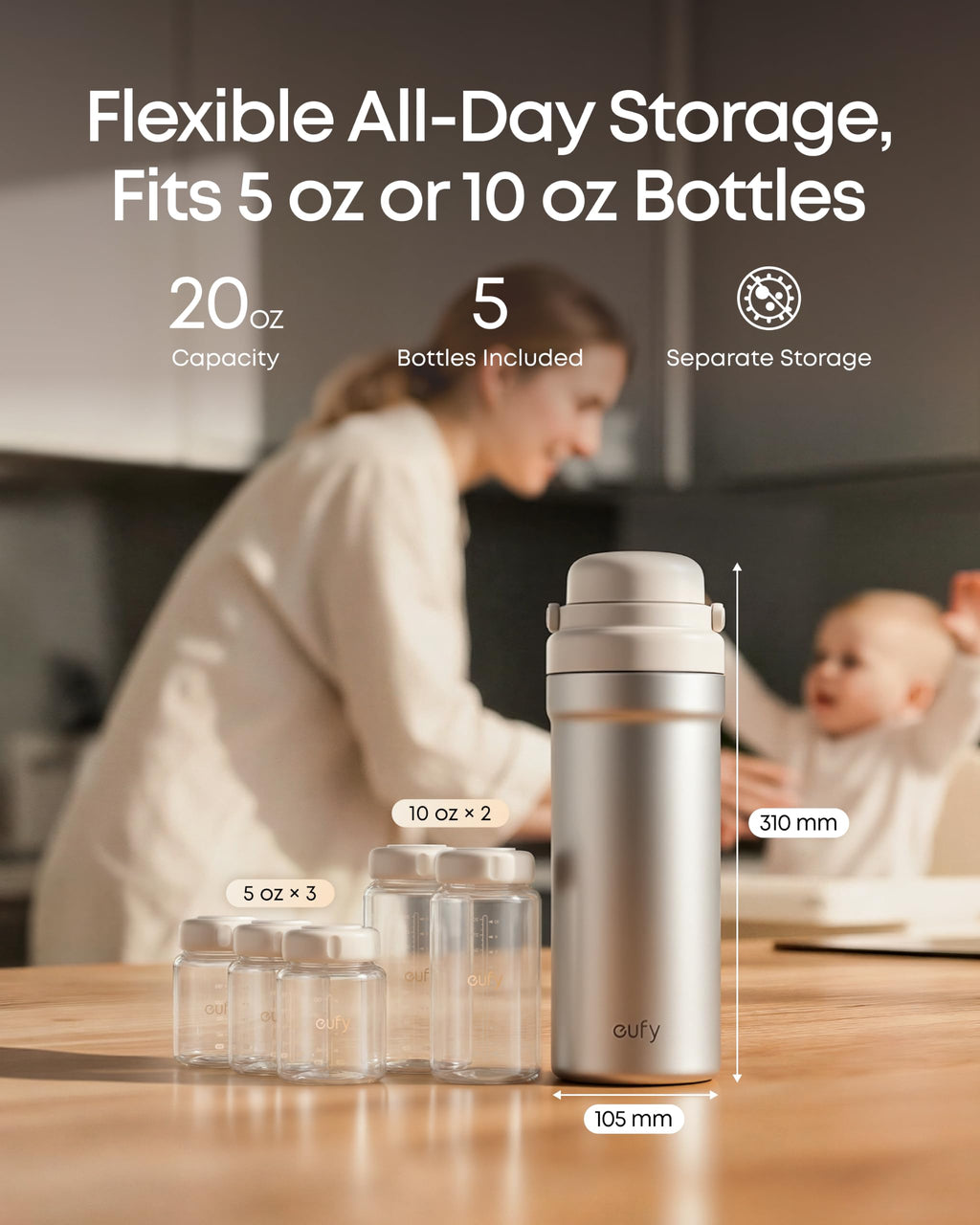 Portable Stainless Steel Breast Milk Cooler 20 oz