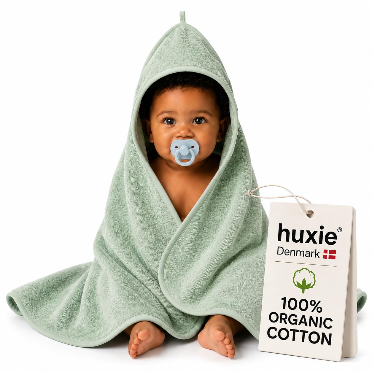 Organic Cotton Hooded Baby Bath Towel 32 x 32 Inch