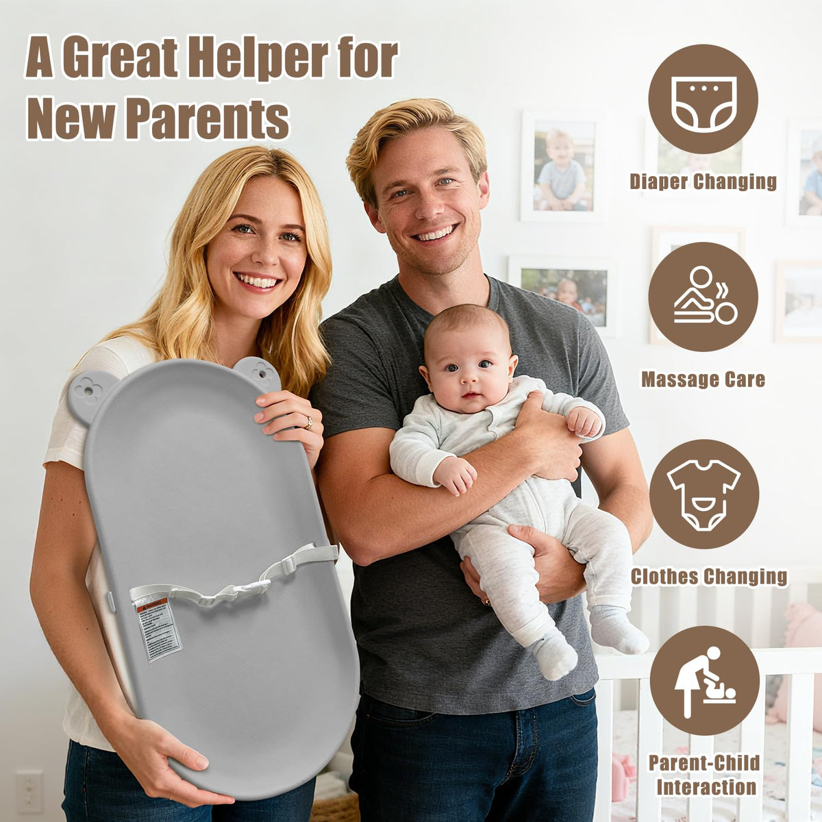 Waterproof Non Slip Portable Baby Changing Pad