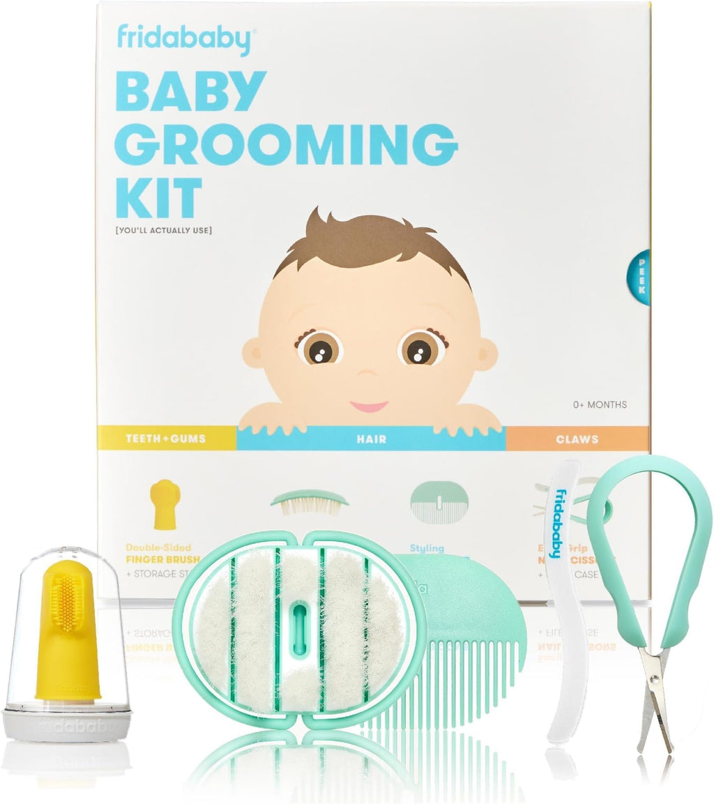 Baby Grooming Kit with Brush Comb Nail Scissors and File