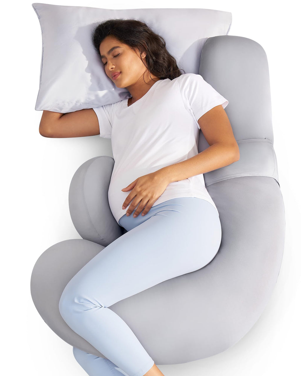 Adjustable F Shaped Pregnancy Pillow for Full Body Support