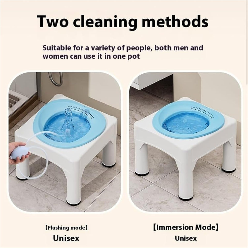 Postpartum Sitz Bath Basin with Manual Flusher