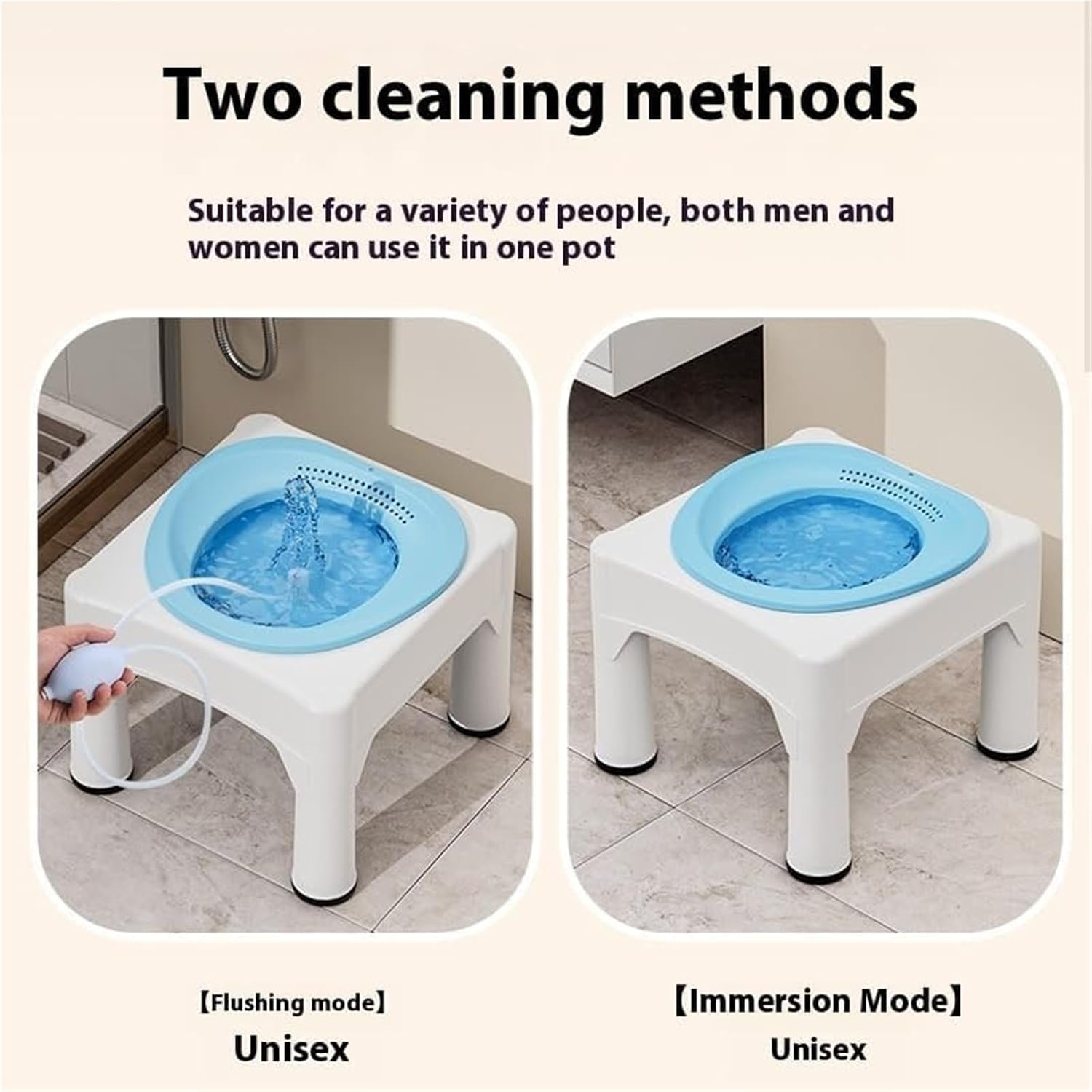 Postpartum Sitz Bath Basin with Manual Flusher