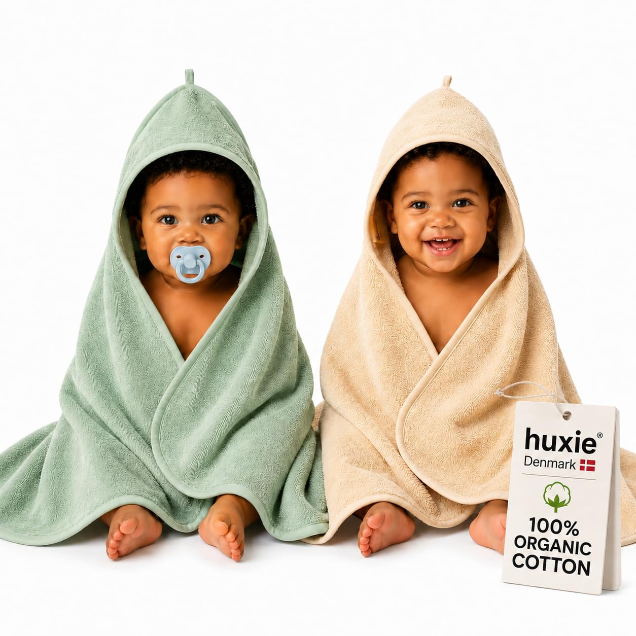 Organic Cotton Hooded Baby Bath Towel 32 x 32 Inch