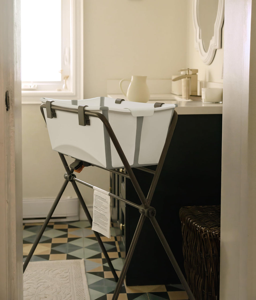 Foldable Baby Bath with Stand and Newborn Support