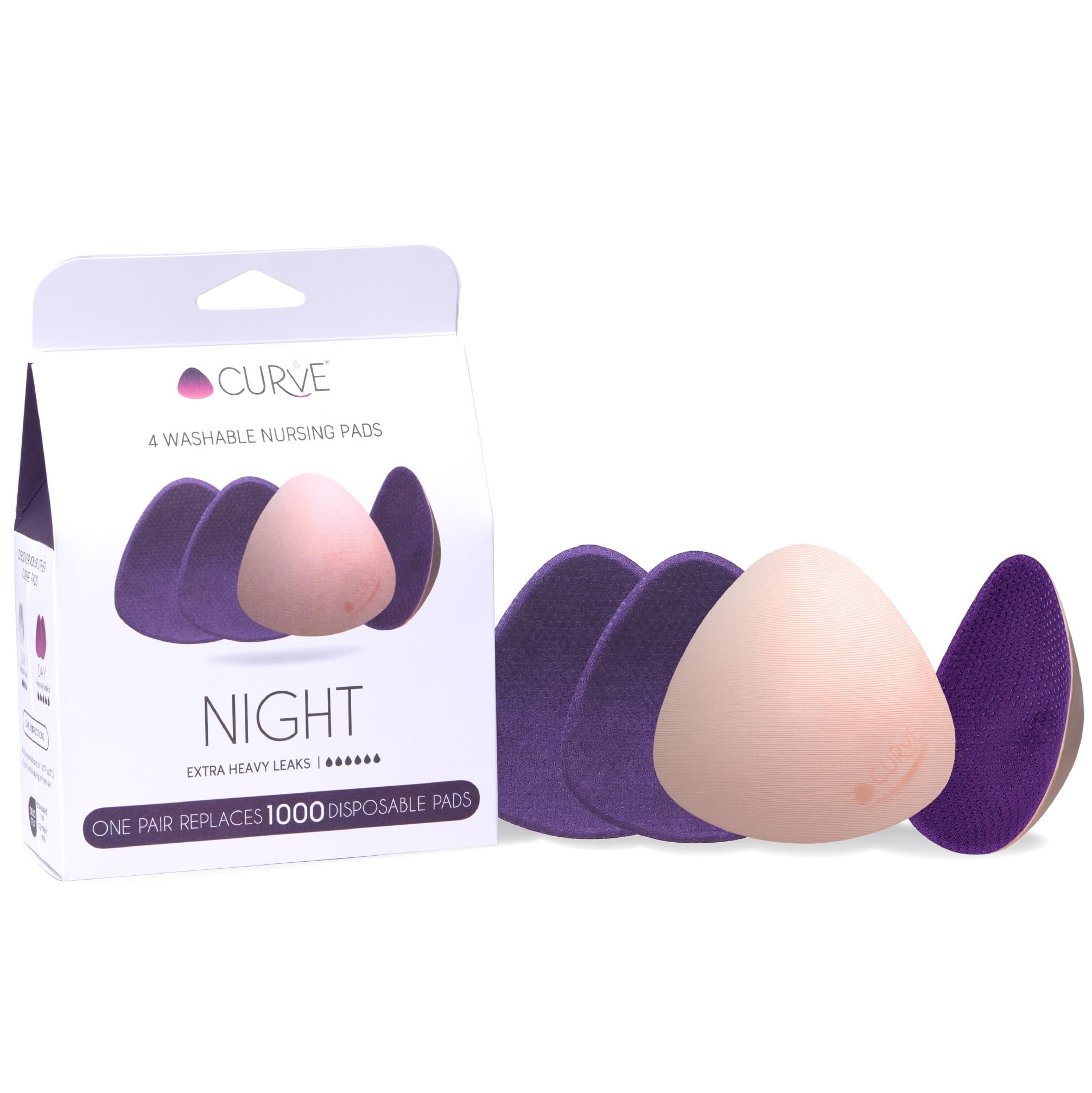 Reusable Ultra Absorbent Night Nursing Pads 4 Pack