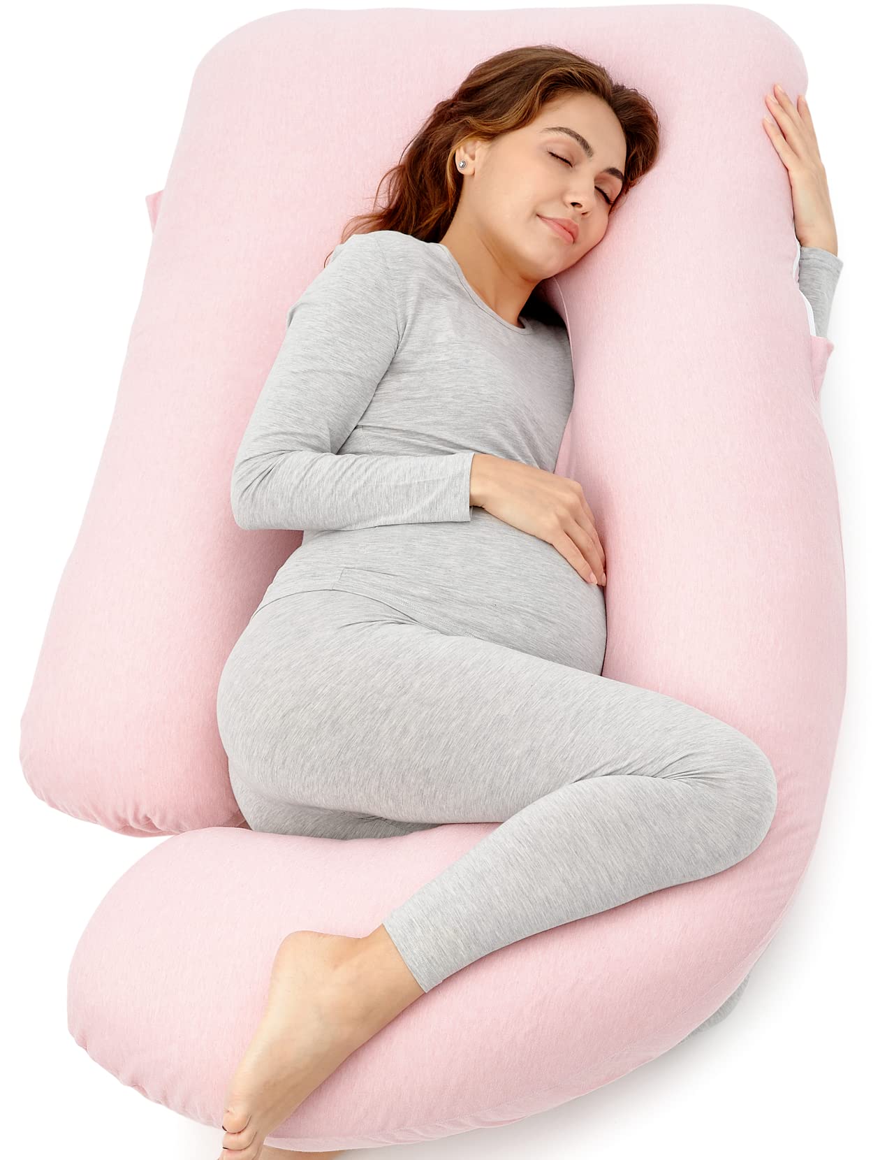 U Shaped Full Body Pregnancy Pillow with Removable Cover
