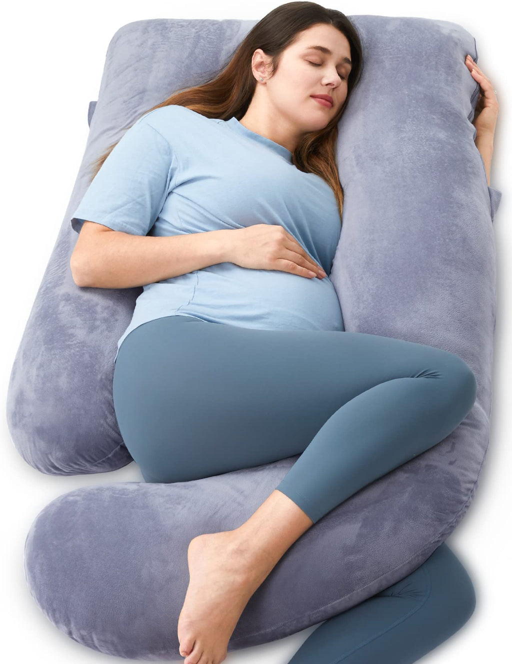 U Shaped Full Body Pregnancy Pillow with Removable Cover