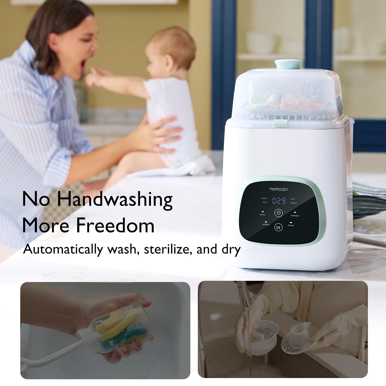 Baby Bottle Washer and Portable Breast Milk Cooler