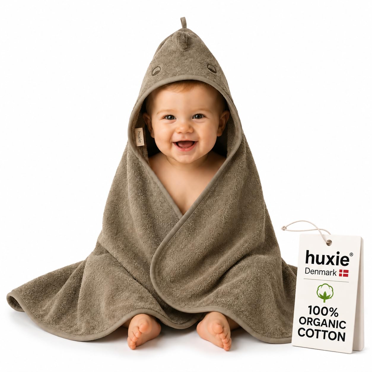 Organic Cotton Hooded Baby Bath Towel 32 x 32 Inch