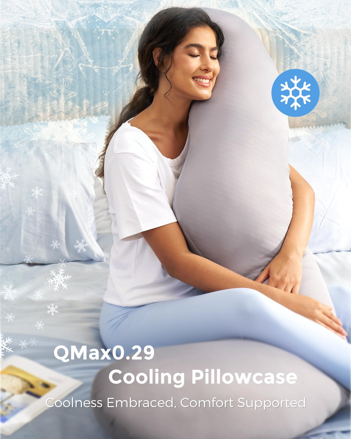 Adjustable F Shaped Pregnancy Pillow for Full Body Support
