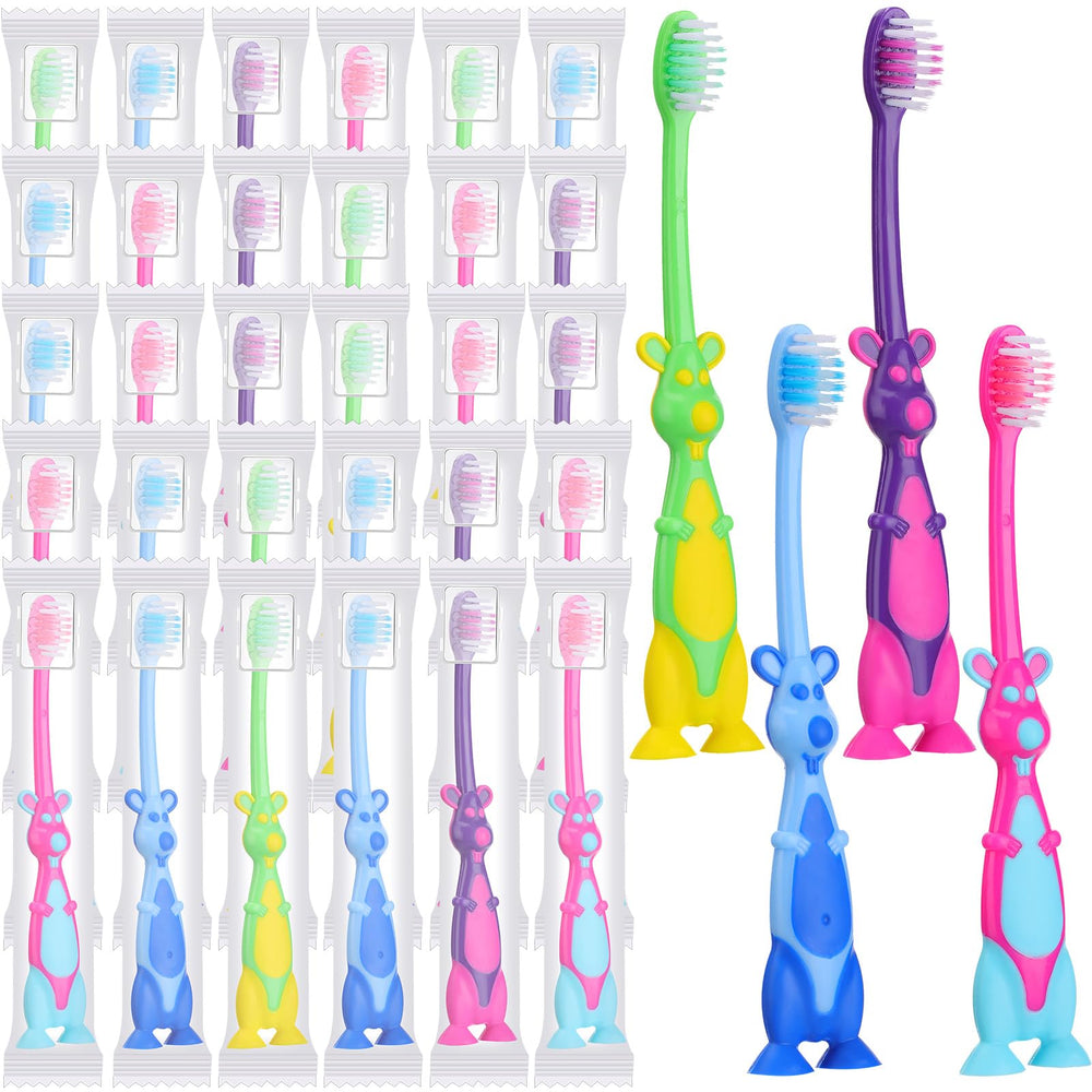 Soft Kids Toothbrushes with Protective Covers