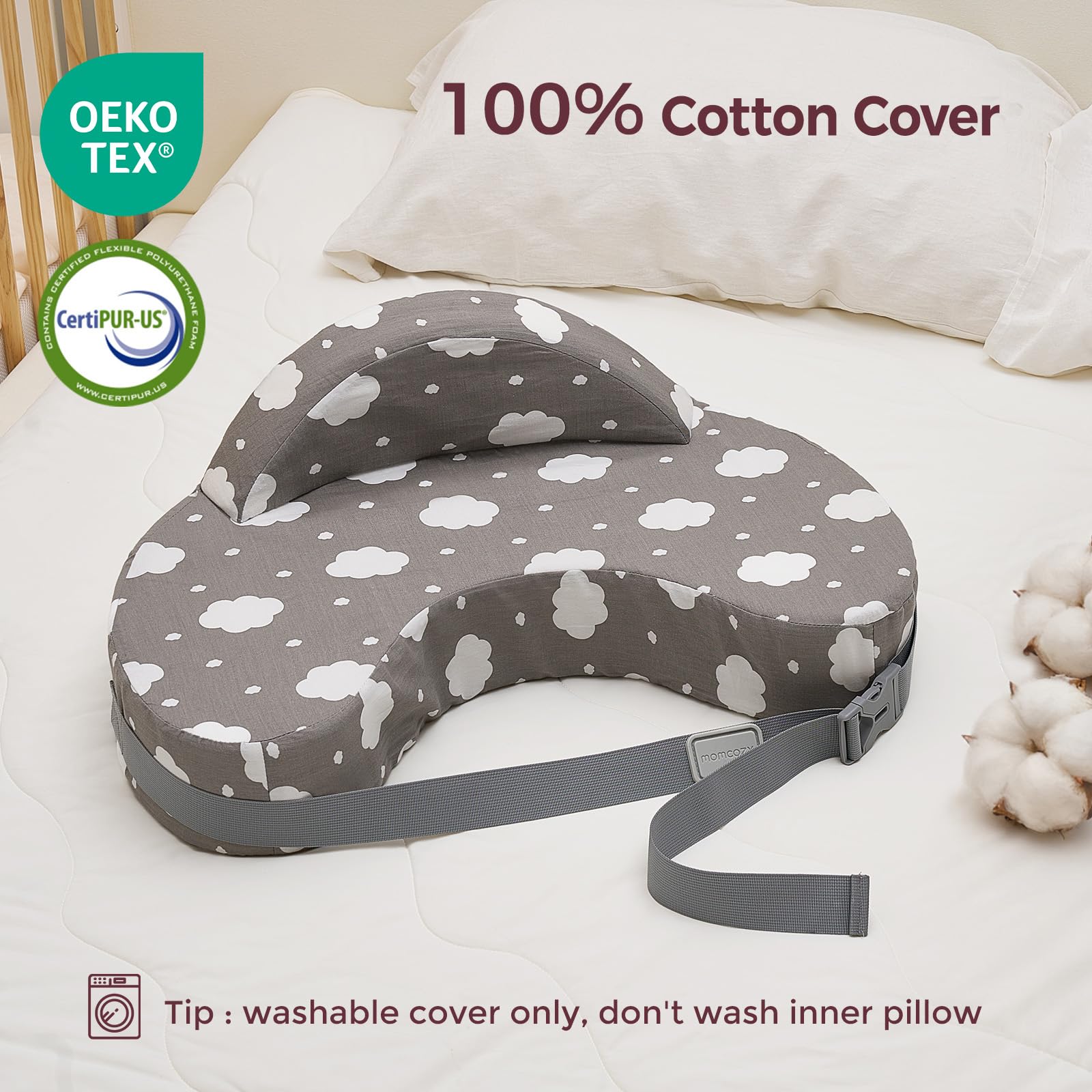 Memory Foam Nursing Pillow with Adjustable Support