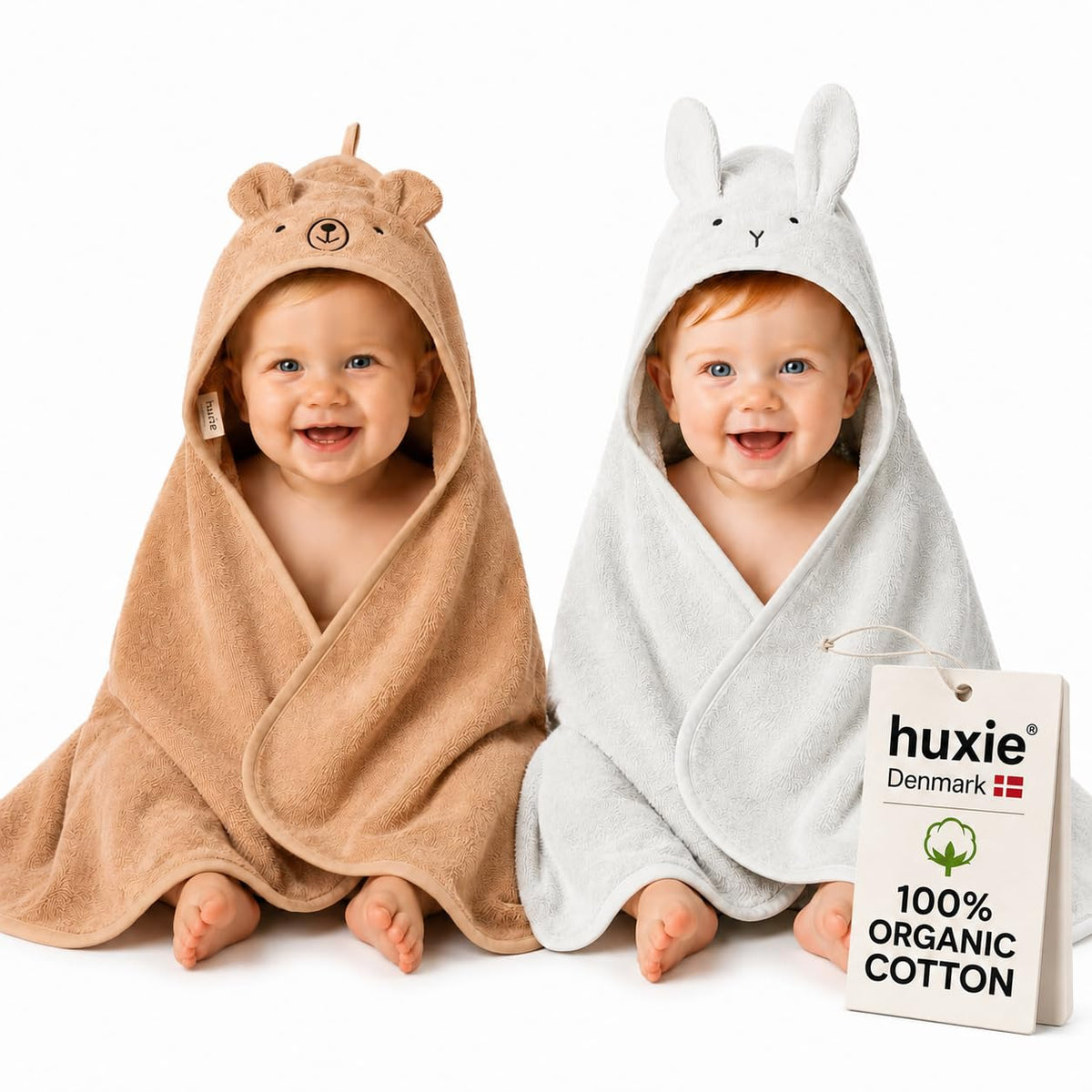 Organic Cotton Hooded Baby Bath Towel 32 x 32 Inch