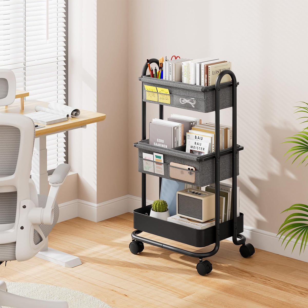 3 Tier Rolling Baby Diaper Caddy Organizer Cart