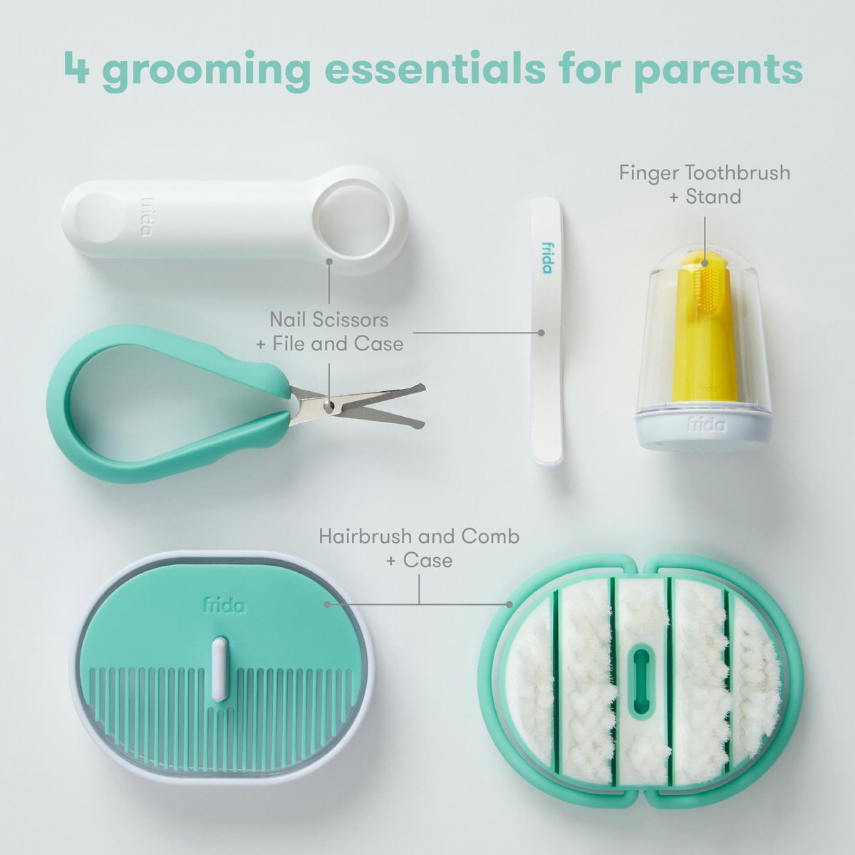 Baby Grooming Kit with Brush Comb Nail Scissors and File